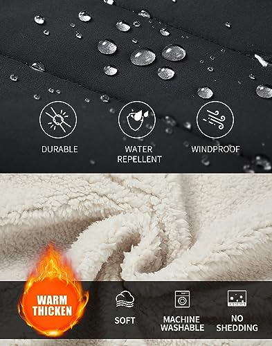 Pioneer Camp Men's Winter Puffer Jacket Sherpa Lined Hooded Water Resistant Midweight Warm Insulated Quilted Down Coat Parka4