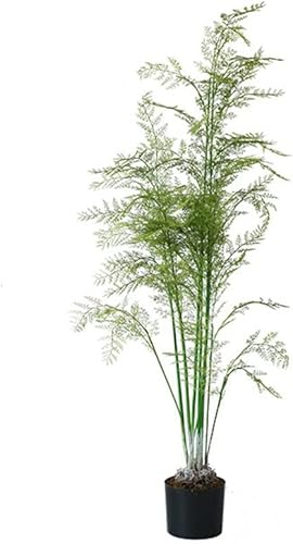AFLHYJK Home Simulation - Adornos para interiores de árbol bonsái de plantas verdes artificiales grandes en maceta