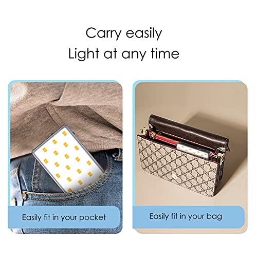 Yivibe Mini-Fotografieleuchte, 2100mAh Wiederaufladbar 3000-6500K ABS Mini-Videoleuchte Kompakt für Selfies für Videos… – Bild 6