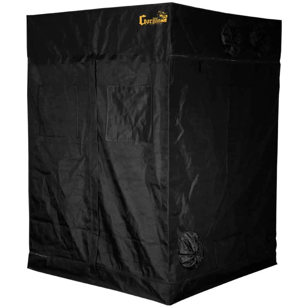 Gorilla Grow Tent Complete Heavy-Duty 1680D Reflective Hydroponic Grow 5-Foot by 5-Foot Tent for Growing Indoor Plants with