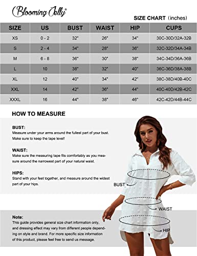 Image of Blooming Jelly Womens Swimsuit Coverups White Chiffon Bikini Swimwear Beach Cover Up Dress Shirt