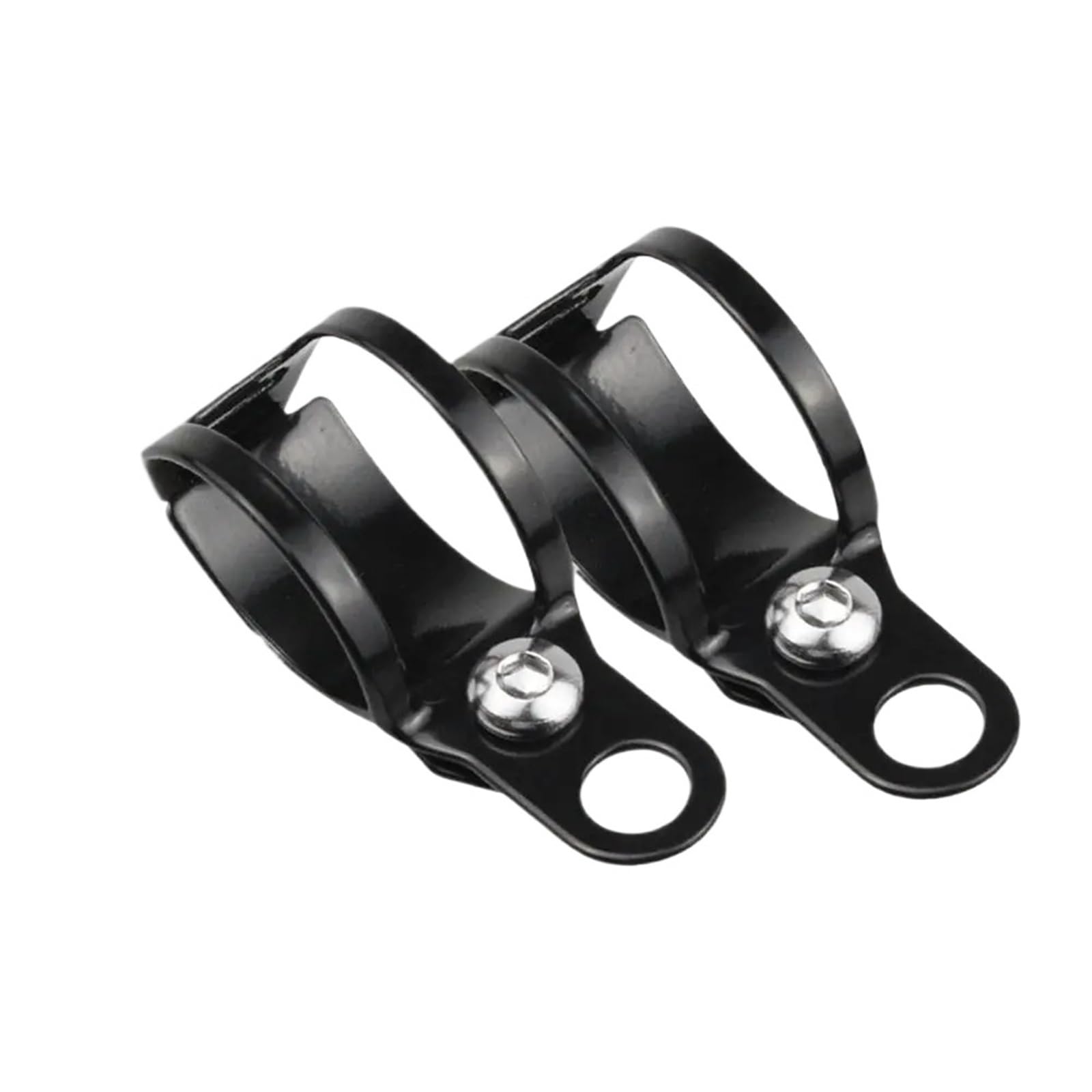 Light Tube Clamp 2pcs Motorcycle Fork Mount Bracket Clamp Holder Aluminum Alloy 35-50mm Spots Fog Light Turn Signals Universal(Black)