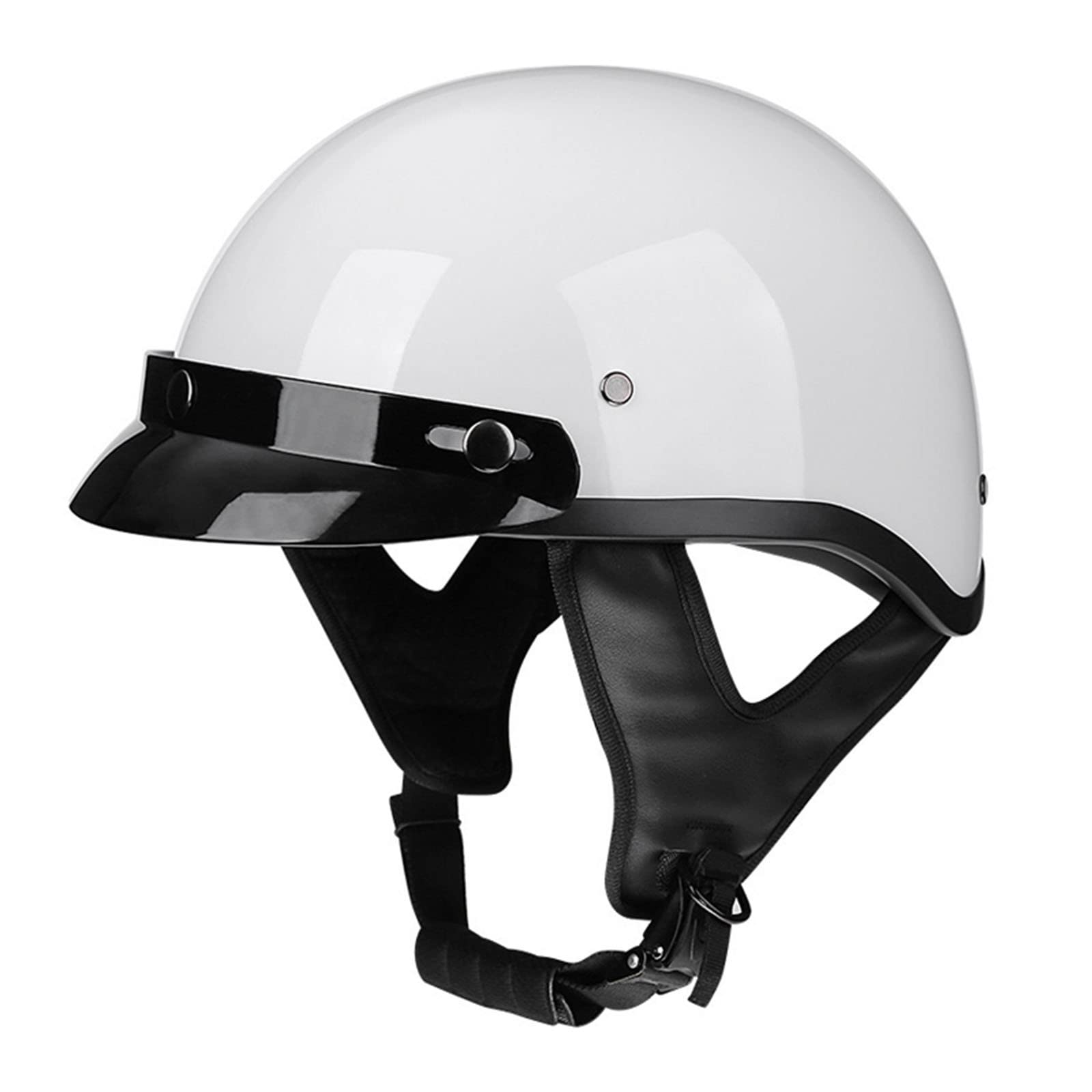 Halbschalenhelm Halbhelme Motorradhelm mit ECE Zugelassen Brain-Cap Retro Halbschale Roller-Helm Scooter-Helm Jet-Helm Mofa-Helm für Erwachsene Herren Damen