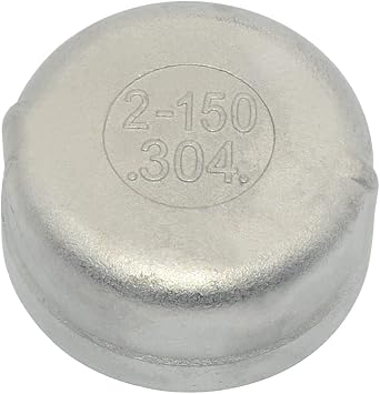 2" Cap,NPT Female Threaded Cast Pipe Fitting,Stainless Steel 304