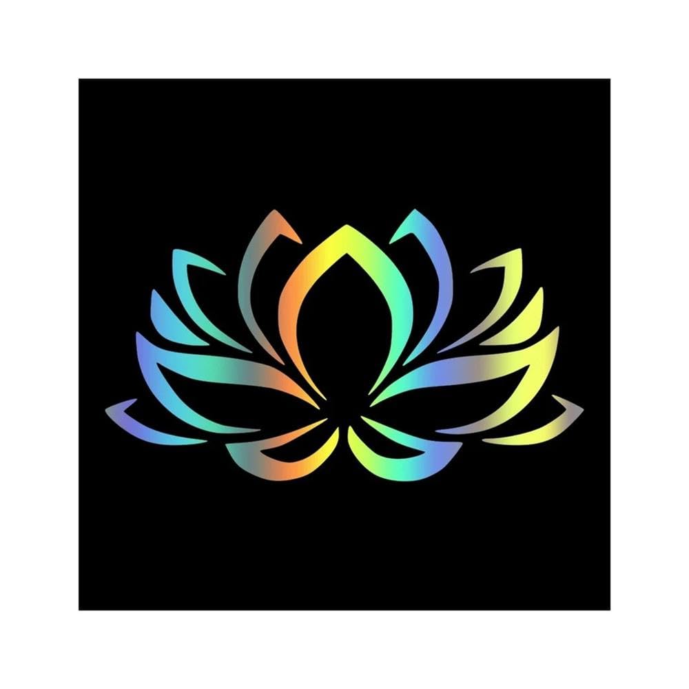 Vinyl Decal Lotus Flower Vinyl Decal Sticker Cars Trucks Vans Walls Laptop(Laser)