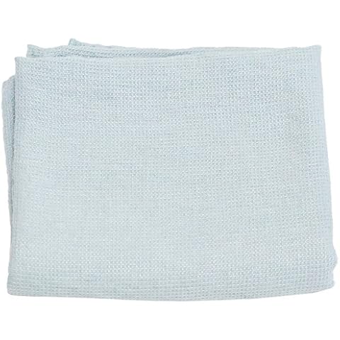 LinenMe Ice Blue Linen Waffle Bath Towel Washed 100 x 160 cm Cover
