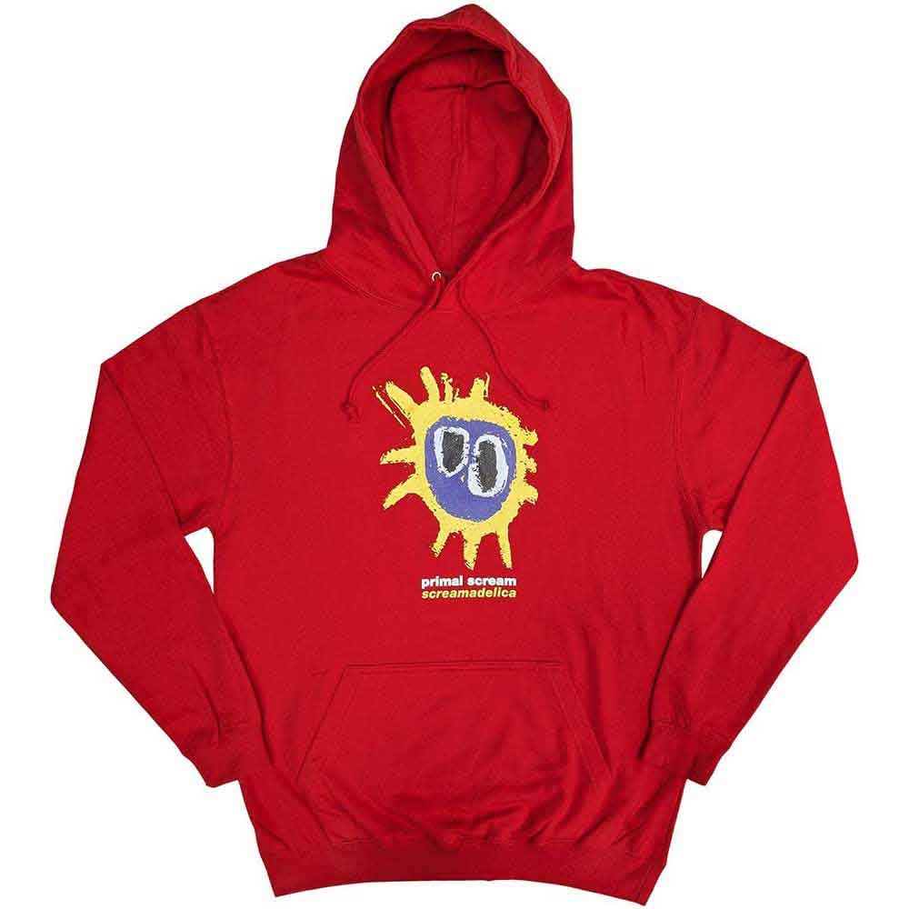 Rock Off officially licensed products Primal Scream Screamadelica Pullover Hoodie M Red