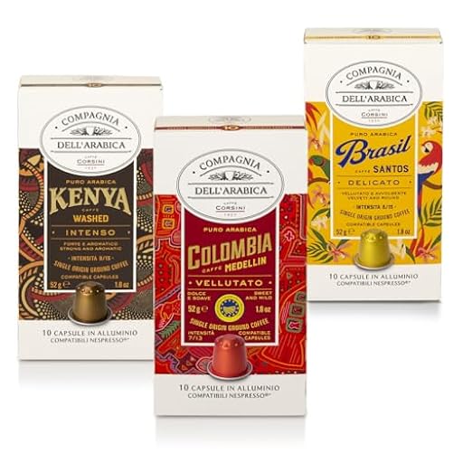 Caffè Corsini - Set de Cápsulas de Café Compatibles con Nespresso Aromas Envolventes Sabores Aterciopelados, 100% Arábica, Kenia, Brasil, Colombia, 3 Paquetes de 10 Cápsulas (Total 30 Cápsulas) | Ya disponible en tu tienda friki favorita! En mundofriki.es! Caffè Corsini - Set de Cápsulas de Café Compatibles con Nespresso Aromas Envolventes Sabores Aterciopelados, 100% Arábica, Kenia, Brasil, Colombia, 3 Paquetes de 10 Cápsulas (Total 30 Cápsulas) | Ya disponible en tu tienda friki favorita! En mundofriki.es!