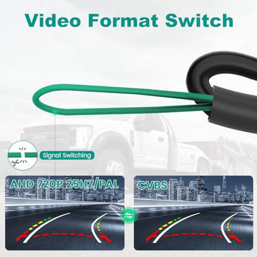 Image of Tailgate Handle Reverse Backup Camera Replacement for Chevy Silverado and GMC Sierra Years 2007-2013, GreenYi AHD 720P Pickup Rear View Parking Camera with Trajectory Guideline