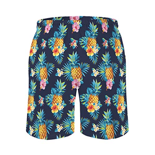 Ktewqmp Zomerzwembroek Ananasfrucht mannen zwembroek zwembroek heren zwemshorts met zakken polyester - Image 4