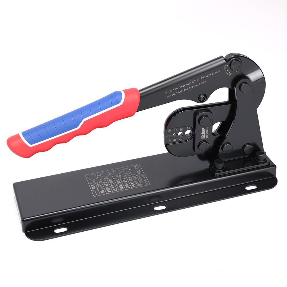 iCrimp Bench Swaging Tool for Crimping Aluminum Wire Rope End Sleeve, Duplex, Oval Sleeves, 3/64 in to 1/8 in (Bench Mounted Crimper)