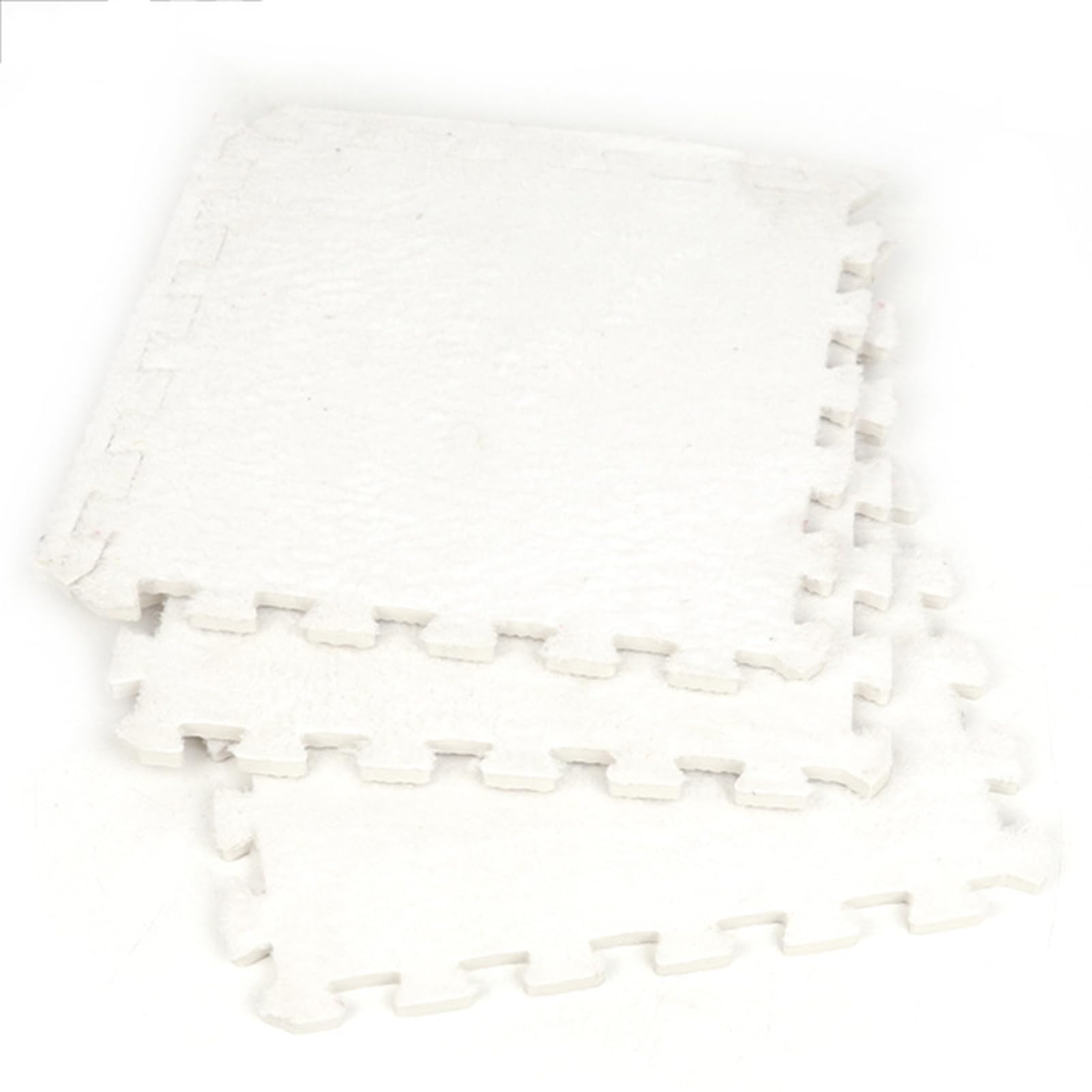 Tapis de Jeu Puzzle Squares 16 pièces en Mousse Moelleuse – Dalles de Sol emboîtables Souples 30 x 30 cm avec Bordure, Tapis antidérapant épais en EVA pour Enfants, Tapis d'escalade à Poils