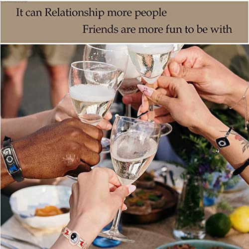 Long Distance Touch Bracelets Set Of 2 - Lovers Are Closer Than Ever, Remote Smart Connection Love Bracelet, No Matter Where They Are/Send Sos Sms ,For Couples Lovers Family Friends, Cheap Relationship Couples Gifts Gold #TOP4