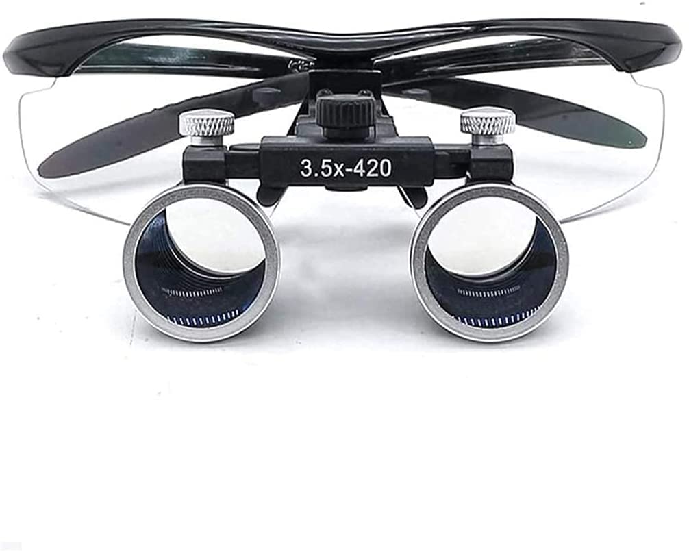 HTTGDGDH Headband Magnifier, Head Mountlighted Magnifying Glasses, 2.5X / 3.5X Loupes Headband Magnifying Glasses For Binoculars,3.5X For Hobbies,Reading,Jewelr