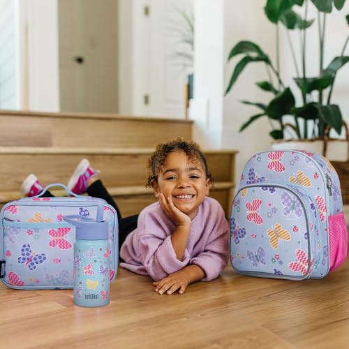 Image of Wildkin 12 Inch Toddler Backpack for Kids, Butterfly Garden | Ages 3-7, insulated front pocket - coordinates with matching Wildkin nap mats and water bottles