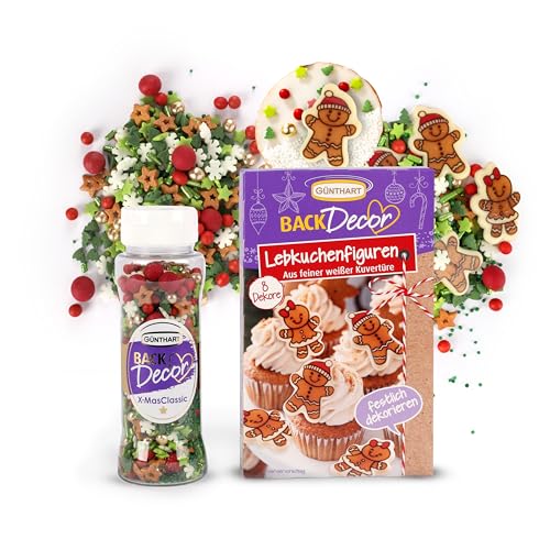 Günthart Backdecor Lebkuchen Set - Weihnachten Figuren (15 Stück)...