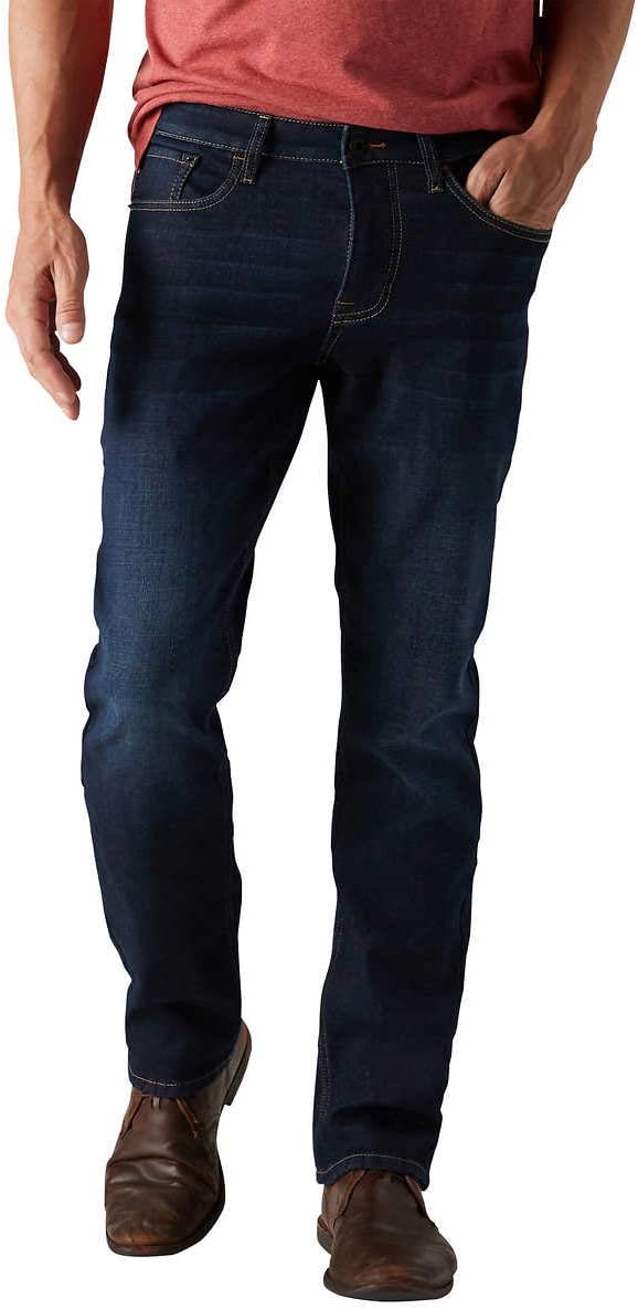 Vintage 1948 Fleece-Lined Jeans Classic Straight Leg (Dark Blue, 36W x 34L)