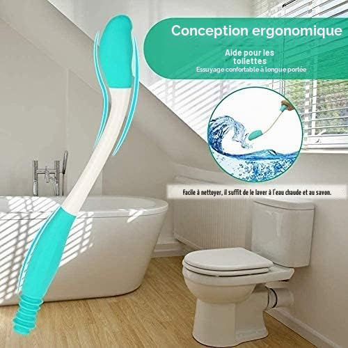 Aide à la Toilette Wipe Easy, Longue portée Comfort Wipe Poignée Range Comfort Porte-essuie-Glace inférieur