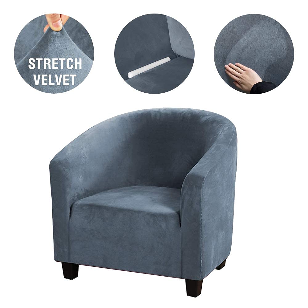EURHOWING Velvet Tub Chair Slipcover - Image 4