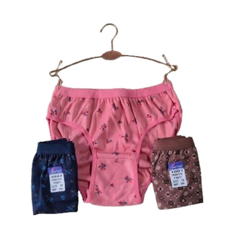 Printed Cotton Big Size Panty for Women | Soft High Waist Plus Size Innerwear | Full Coverage Briefs for Daily Use (Pack of 3)(Multiprint)-image-17