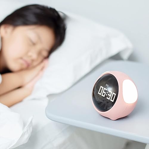 Miniatura 3 de YUANZ Reloj despertador para niños, luz nocturna de brillo ajustable, activada por voz, despertador, juguete y regalo para niños pequeños, niños y