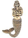 Alilang Golden Tone Vintage Fantasy Mermaid Siren Princess Fish Tail Brooch Pin