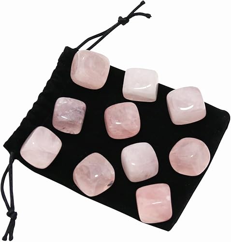 Miniatura 2 de Cristales cuadrados de cuarzo rosa natural pulidos, cristales y piedras curativas de cuarzo a granel para Wicca, Reiki, energía curativa, piedras de