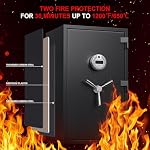 10.5 Cub Extra Large Biometric Waterproof Fireproof Home Safe - Image 3