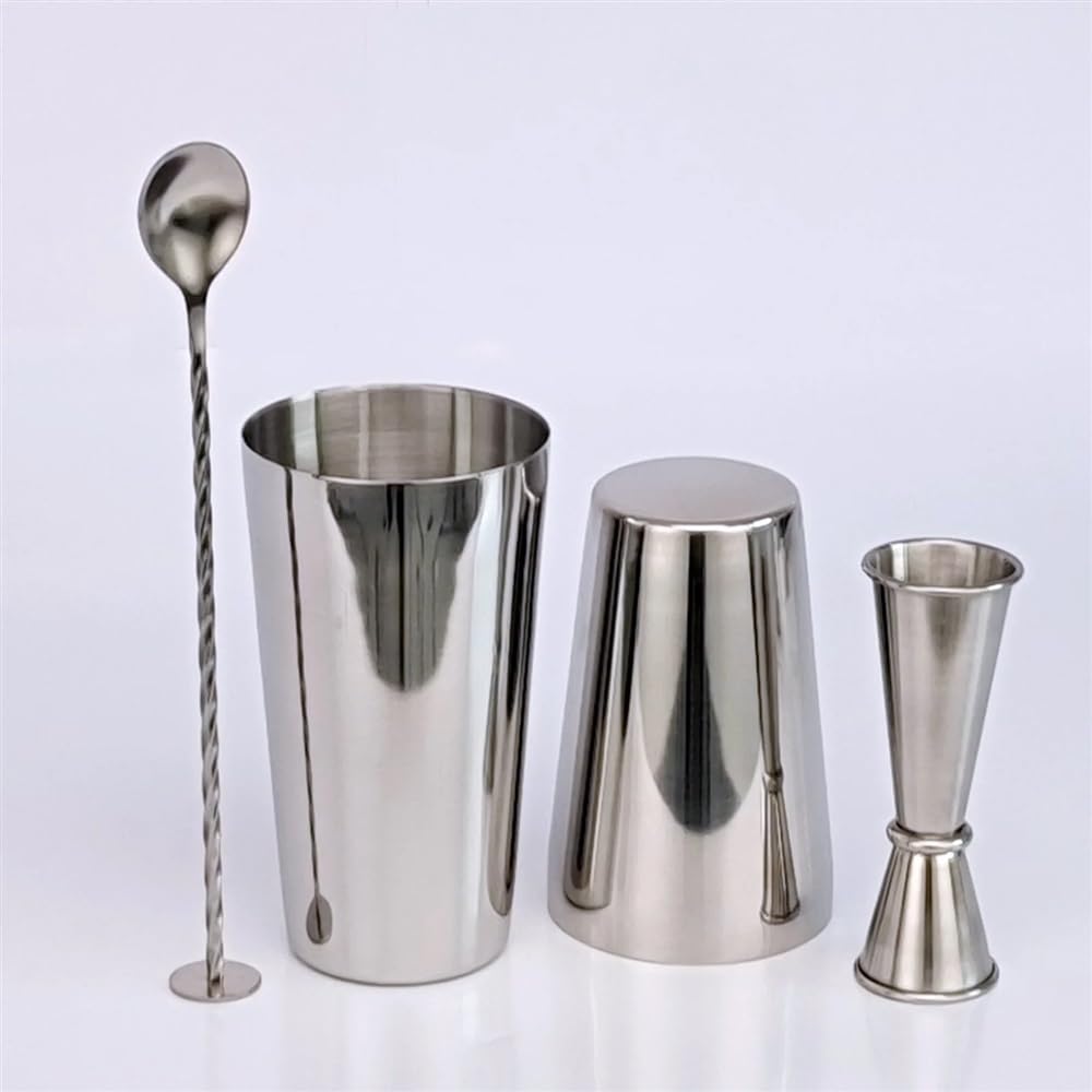 Juego de coctelera Boston, Kit de Barman, Juego de Regalo de coctelera for Bar en casa, Adecuado for Principiantes(9PCS)