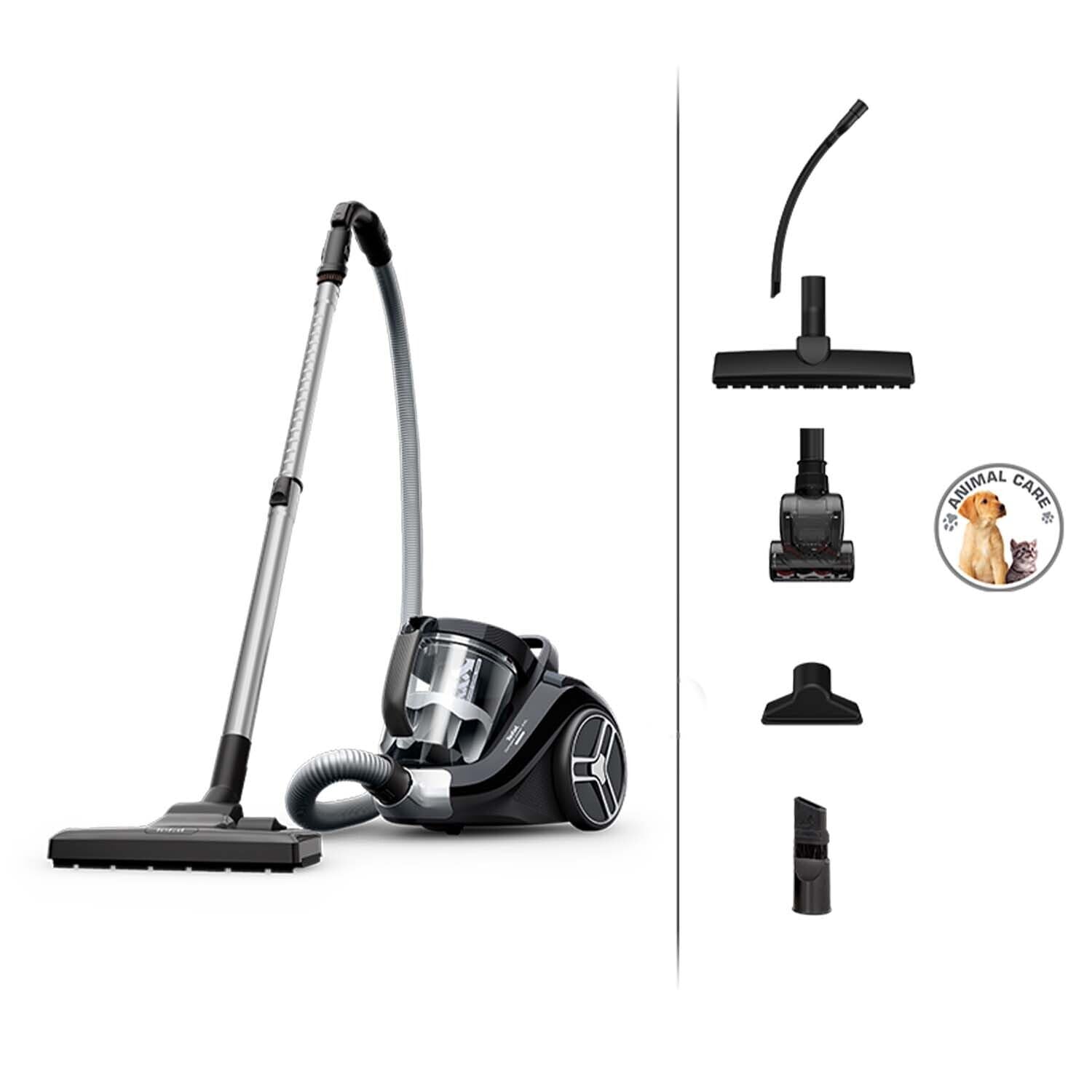 Tefal Compact Power XXL - Aspirador ciclónico de animal para coche, sin bolsa, color negro, recipiente de 2,5 L, alcance de 8,8 m