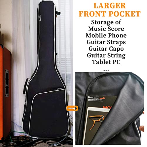 Gigkouki Bass Guitar Bag Gig Bag 0.35 Inch Backpack Padded Soft Case Padding Black Electric Bass Case With Back Hanger Loop And Neck Strap #TOP6