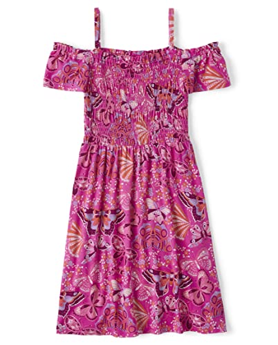 The Children's Place Girls' Short Sleeve Cold Shoulder Dress