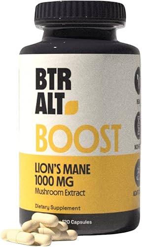 Miniatura 1 de Better Alt Cápsulas de hongos de melena de leones suministro de 2 meses nootrópico con cuerpo 100 frutal 30 polisacáridos extracto de melena de león