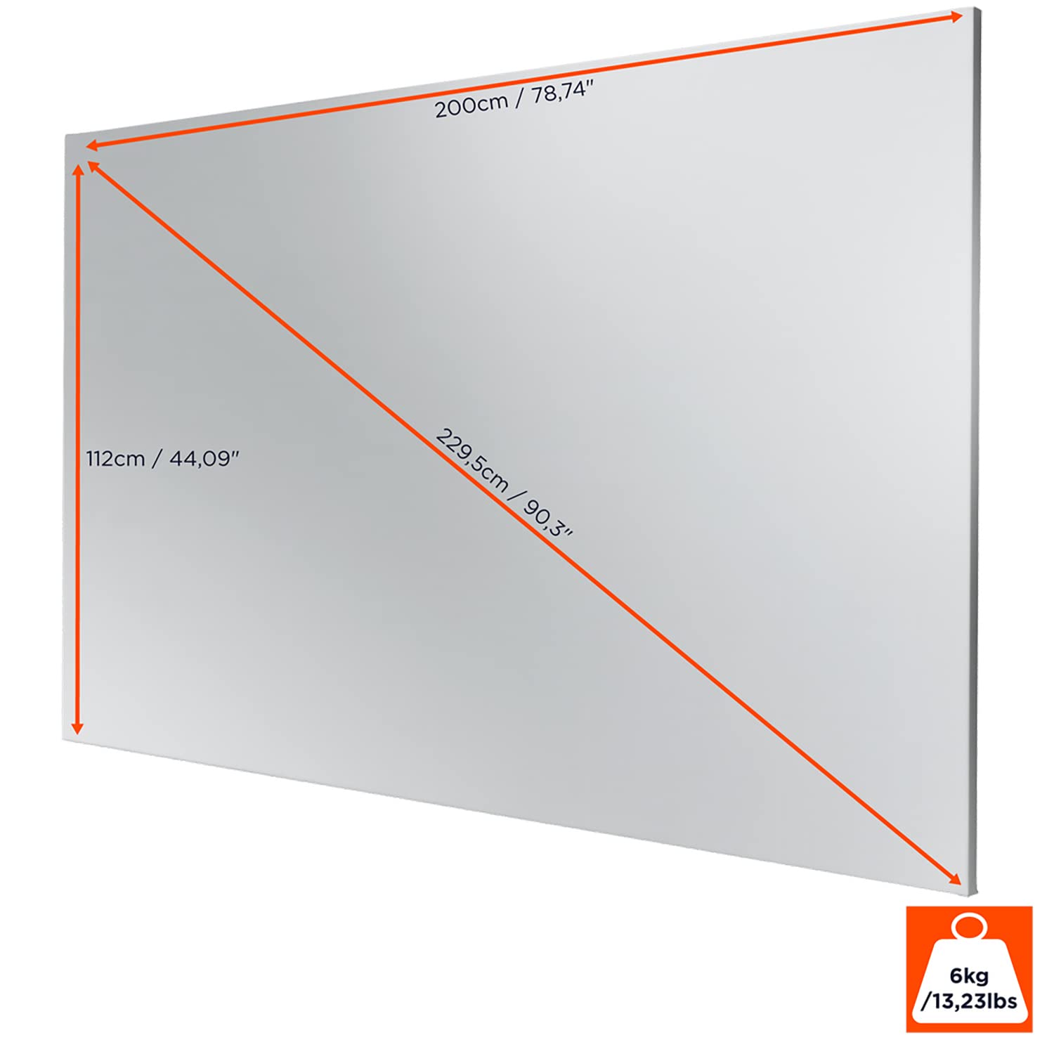 celexon Expert PureWhite écran Cadre 90" | 200x112cm 16:9