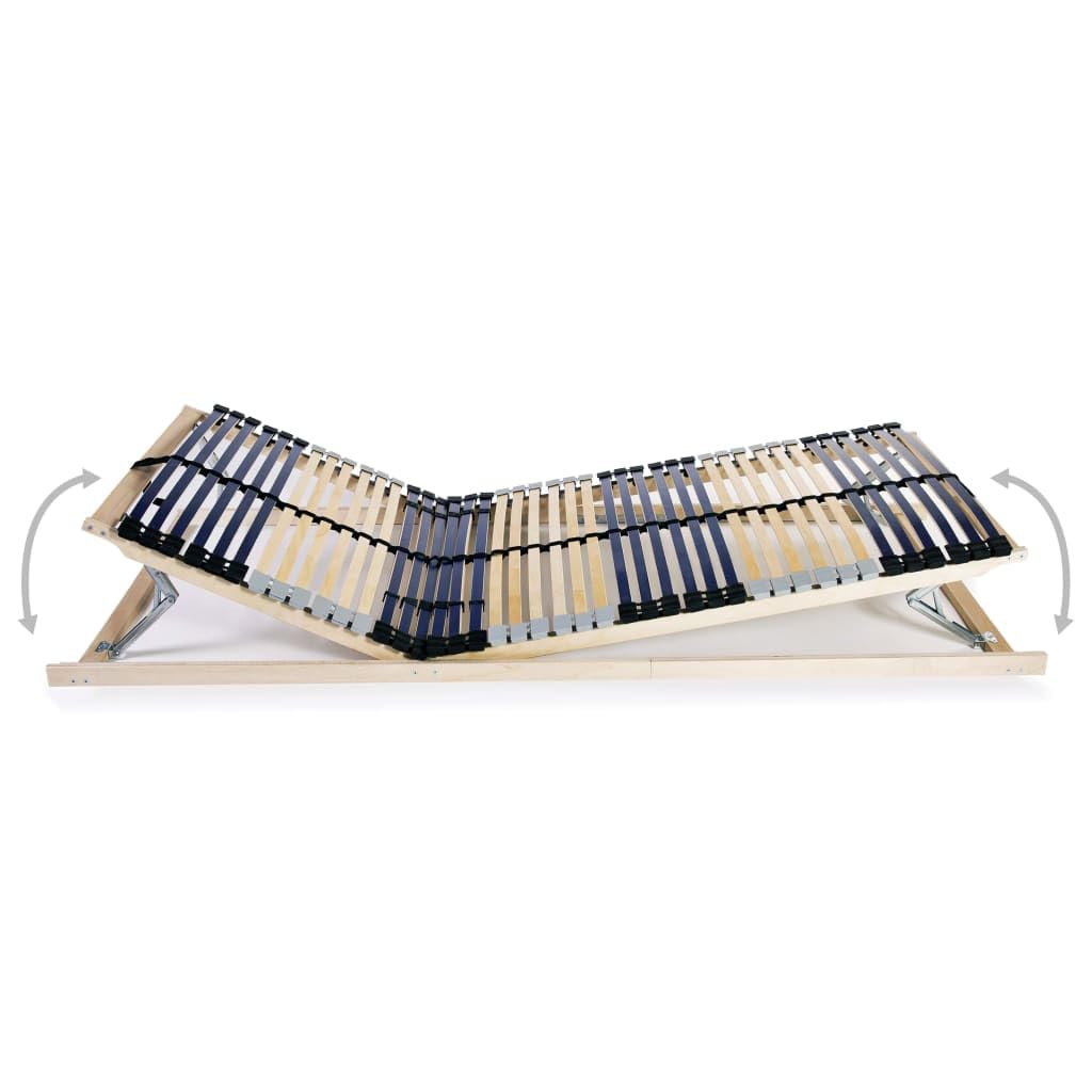 Reti a Doghe 2 pz 7 Zone con 28 Doghe in Legno 80x200 cm 3051424