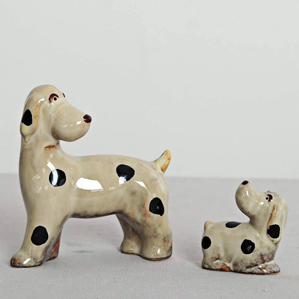 Figurines de chiens en céramique cadeau de collection pour couples et famille