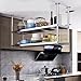Mobile Storage Rack Freestanding Display Rack Tool Pegboard Garage,Ceiling Mounted Floating Kitchen Shelves 304 Stainless Steel Storage Rack for Pots & Pans Decorative Wine Bottle Holder Wal