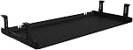 FRMSAET Under Desk Keyboard Tray Heavy-Duty All-Metal Material 20/24/30 inches Platform Computer Drawer Organizer Home Office Kitchen Bedroom Garage Storage Tool - Easy to Install.(30 inches, Black)