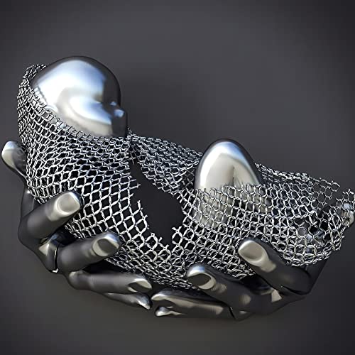 Figure Abstraite Sculpture Toile Peinture, Suspendu Peinture HD Impression Toile Peinture Noyau pour La Maison Salon Décoration, Love Heart Effet 3D Wall Art(Size:60 * 60cm,Color:C) Cover