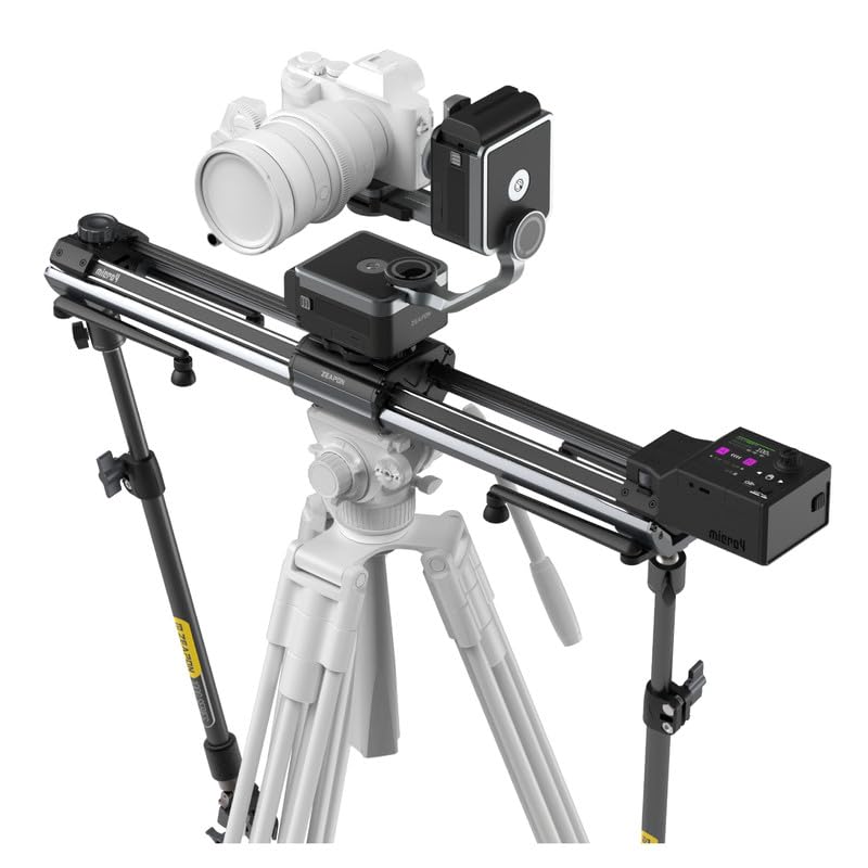 ZEAPON Micro4 E1000 Kamera-Slider Zweiachsiges Gimbal-Set – Voll ausgestatteter elektrischer Slider mit Dual-Gimbal-Integration für anspruchsvolle Videografie