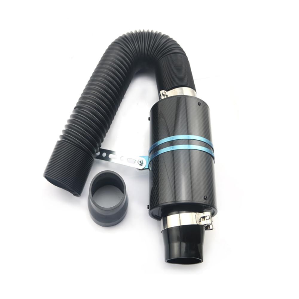 1 Juego Universal de Filtro de Aire Frío de Fibra de Carbono de 3 Pulgadas para Coche, Kit de Manguera y Tubo de Admisión de Aire Cerrado Universal Filtro de aceite motor Filtro de aceite