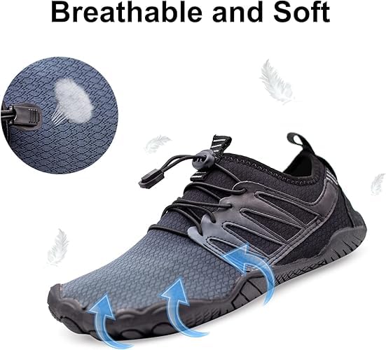 Water Shoes for Men Women Quick-Dry Barefoot Aqua Sock Outdoor Athletic Sport Shoes Mens Size 10.5 Womens Size 11.5 EUR 444