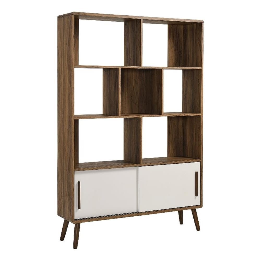 Amazon.com: Modway Transmit 8 Shelf Bookcase with Sliding Doors in