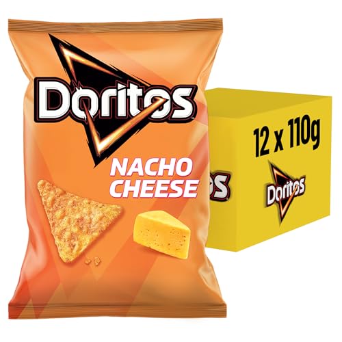 Doritos Nacho Cheese -Tortilla Nachos mit Käse Geschmack - Herzhafter Snack zum Knabbern aus Mais (12 x 110g) (Verpackungsdesign kann abweichen) 2