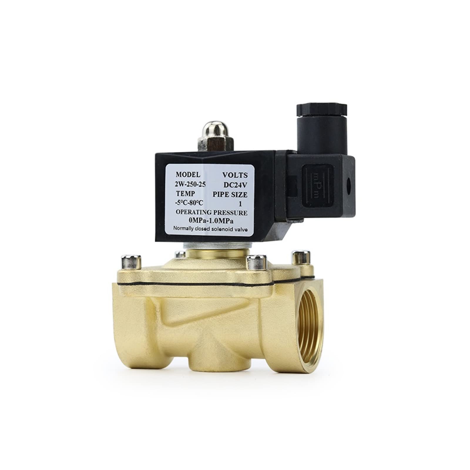 MXXDMOPD 1/4" 3/8" 1/2" 3/4" 1" DN8/10/15/20/25/32 Electric Solenoid Valve Normally Closed IP65 for Water Oil Air 12V 24V 220V 110V(Ac110v,DN40)