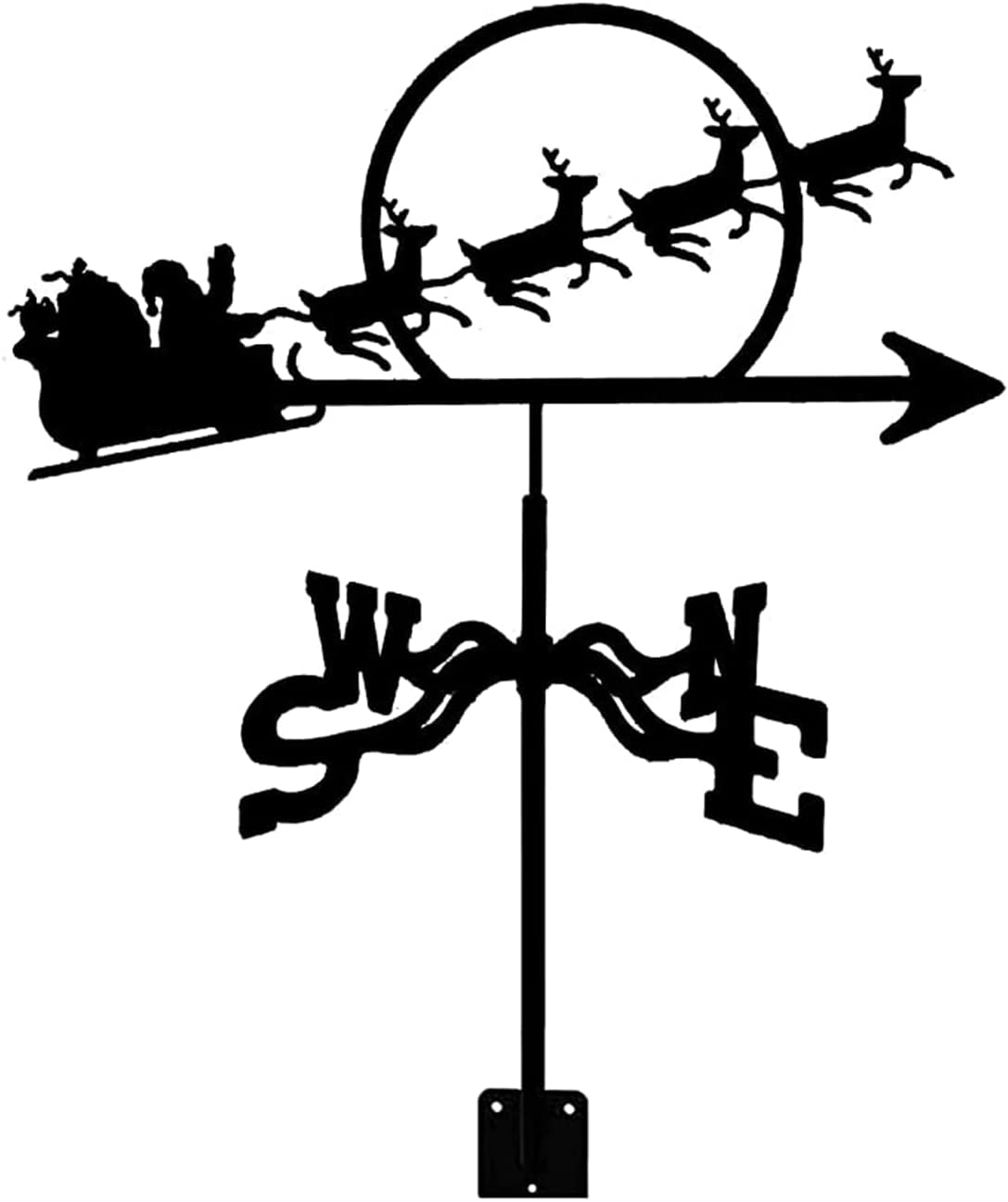 TAXXII Weathervane Airplane Motorcycle Weather Vanes Weathercock Stainless Steel Wind Direction Indicator Vane Measuring Tools with Coating,Sika Deer