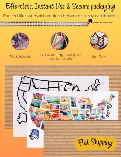 RV State Sticker Map, 11 ⅘" x 15 ¾" Visited States Travel Decals - Image 3