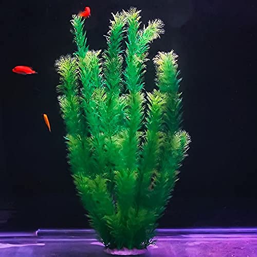 Supyouleg Aquarium Plants Fish Tank Plants Tall Big Green Artificial Decorations Plastic Fake Plants Decor Pack Of 2 #TOP5