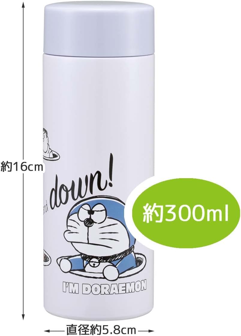 Skater STYL3-A I'm Doraemon Mug Bottle, 10.1 fl oz (300 ml), Ultra Lightweight, Stainless Steel Water Bottle