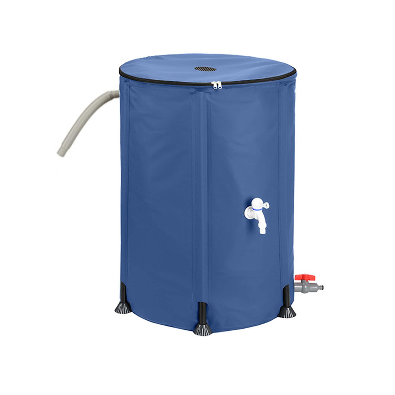 Faltbare Regentonne mit Hahn Regenwassertank für Garten (blau, 300L)